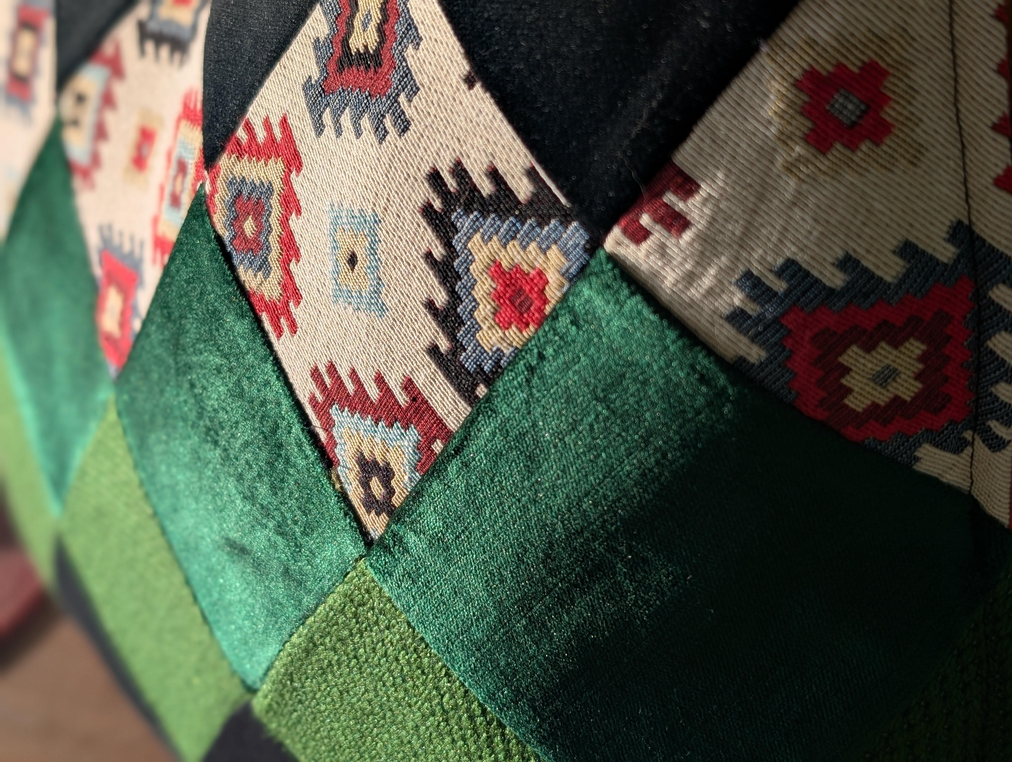 Kissen "Grüne Quadrate" - Miniaturbild 3