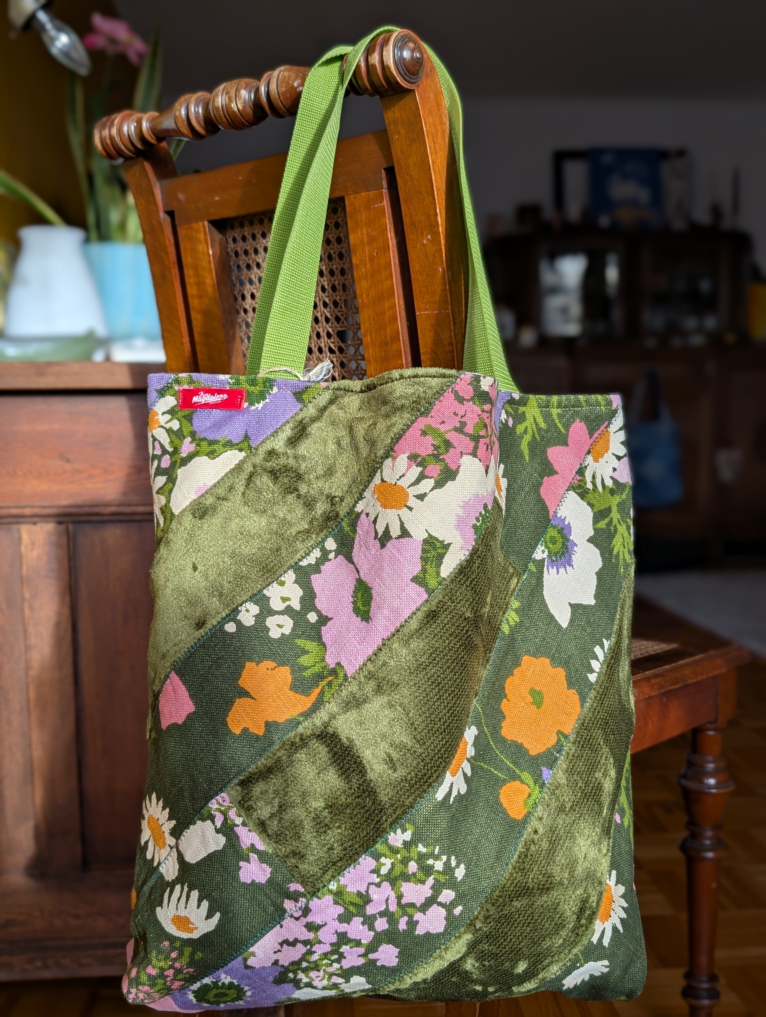 Tasche "Samt und Blume" - Miniaturbild 2