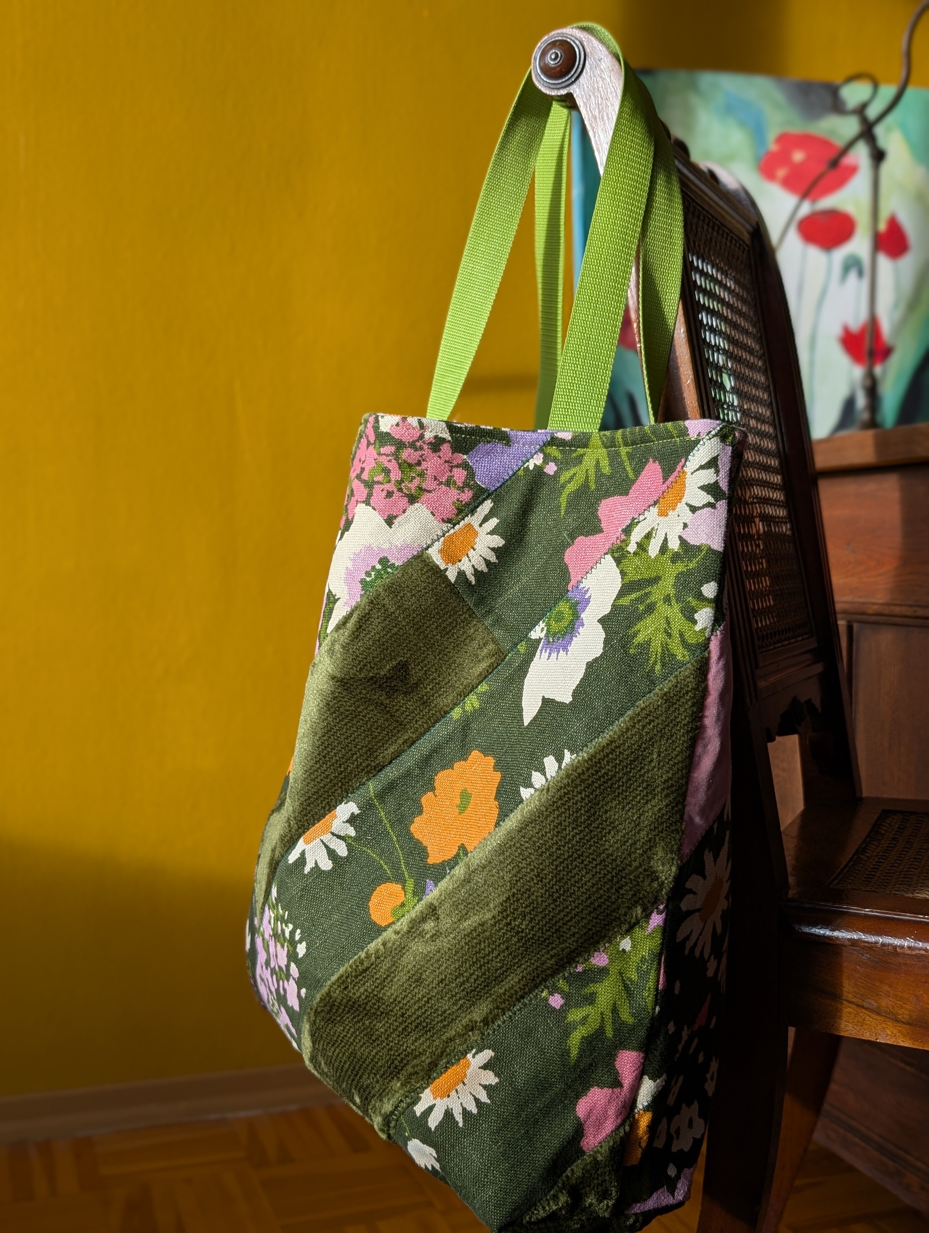 Tasche "Samt und Blume" - Miniaturbild 5